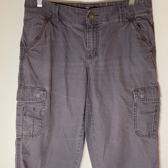 CARHARTT Relaxed Fit Crop Capri Pants Size 8 - Picture 2 of 6